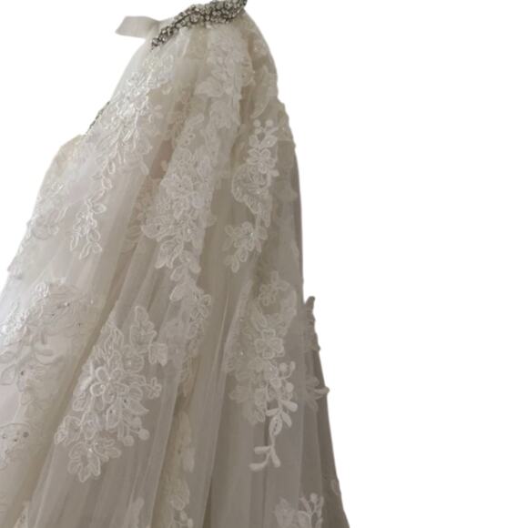 NWT Sophia Toli Wedding Dress Detachable Tulle Skirt Dream Dress Sz 6 Ivory - Picture 12 of 15